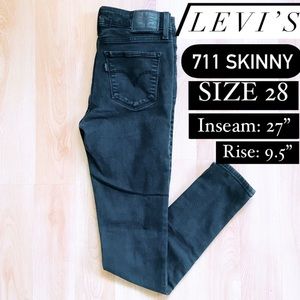 Levi’s 711 Skinny black skinny jeans
